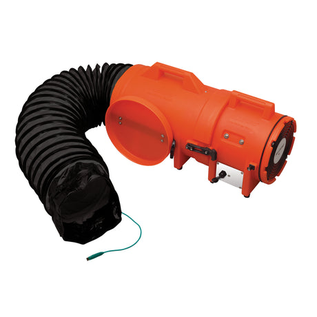 8" Plastic COM-PAX-IAL Blowers, 1/3 HP, 900 CFM, Explosion Proof