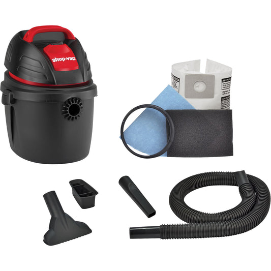 Portable Shop Vacuum, Wet-Dry, 2.5 HP, 2.5 US Gal. (9.5 Litres)
