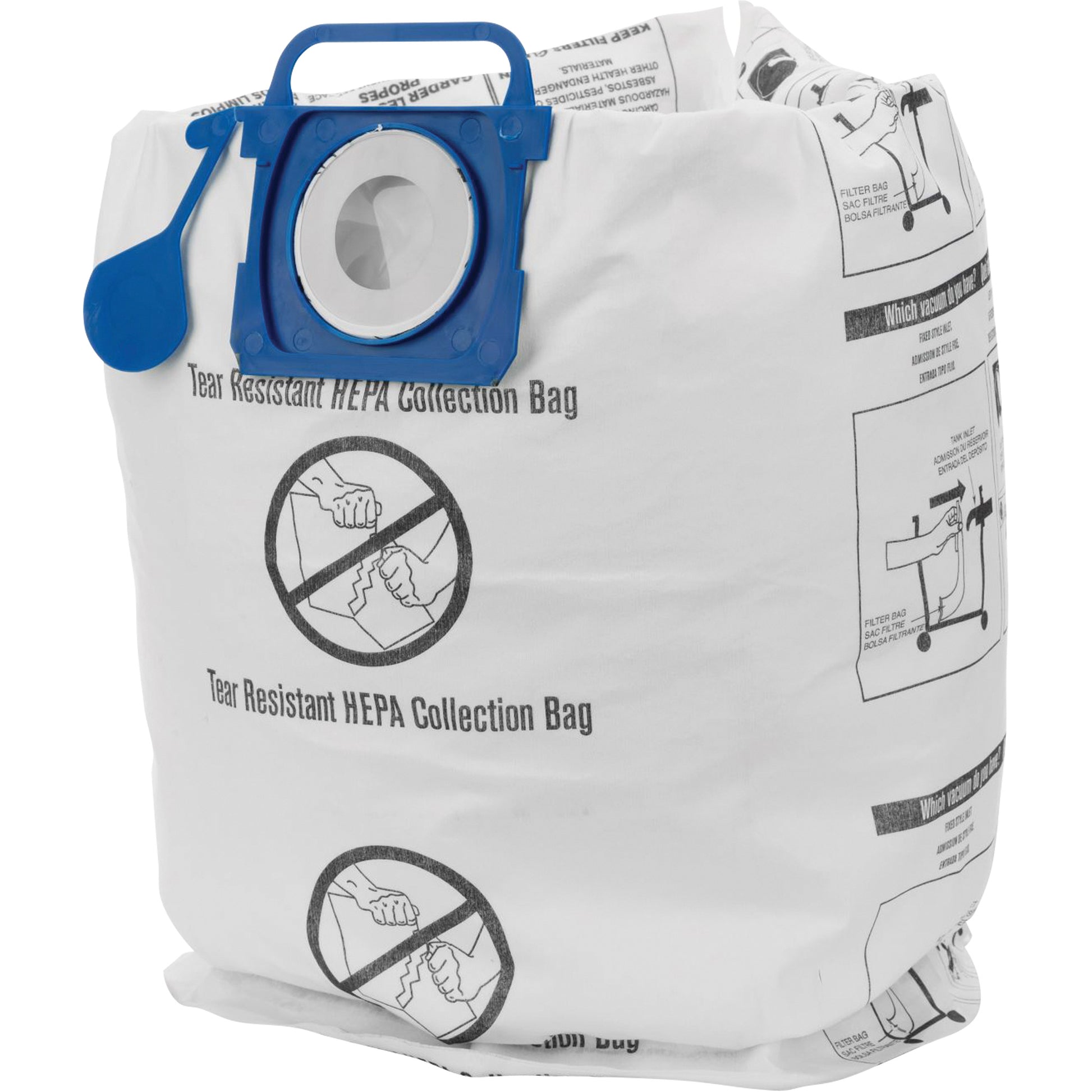 Genuine HEPA Tear-Resistant Filter Bags, 5 - 10 US gal.