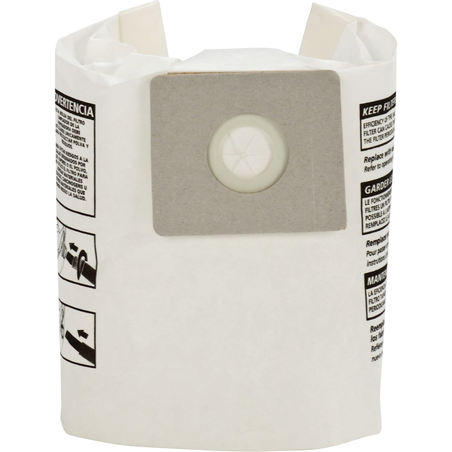 Single-Ply Wet/Dry Vacuum Bags, 3 US gal.