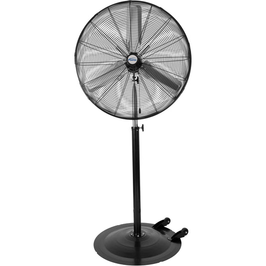 Oscillating Pedestal Fan with Casters, Industrial, 3 Speed, 30" Diameter