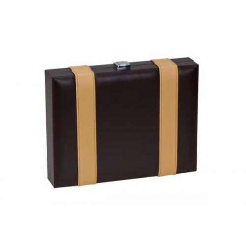 9" BROWN/TAN BACKGAMMON SET (Case of 12)