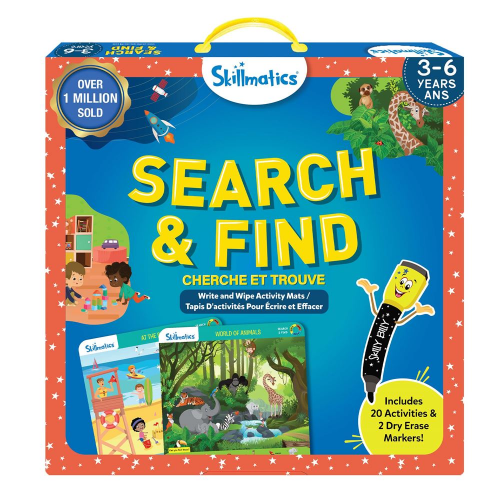 WRITE & WIPE - SEARCH & FIND - BILINGUAL (Case of 6)