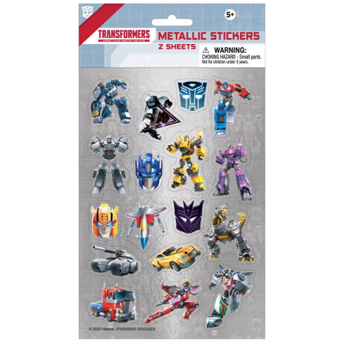 TRANSFORMERS - METALLIC STICKERS (Case of 6)