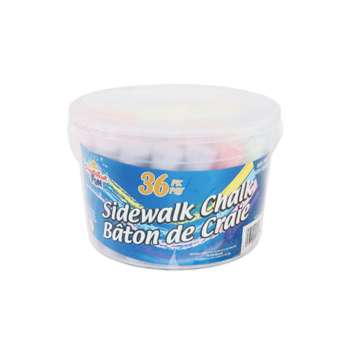 SIDEWALK CHALK 36pc BUCKET (Case of 12)