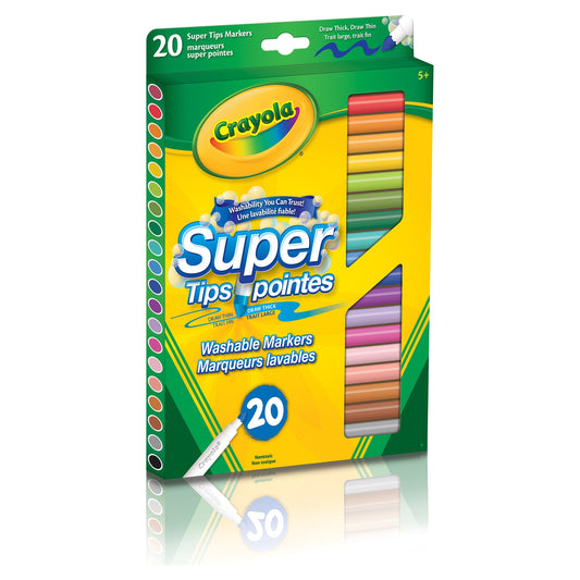 Crayola Super Tips Washable Markers, 20 Count (Case of 12)