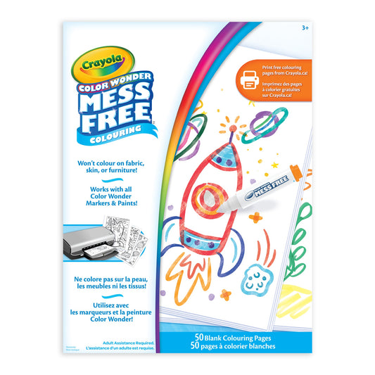 Crayola Color Wonder Mess-Free Blank Colouring Pages, 50 Count (Case of 12)