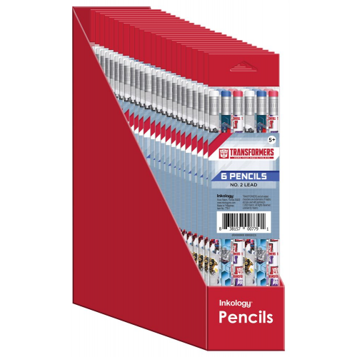 TRANSFORMERS - 6pk PENCILS (Case of 24)