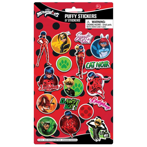 MIRACULOUS - PUFFY STICKERS (Case of 6)