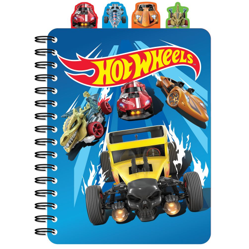 HOT WHEELS - 4 TAB JOURNAL (Case of 12)