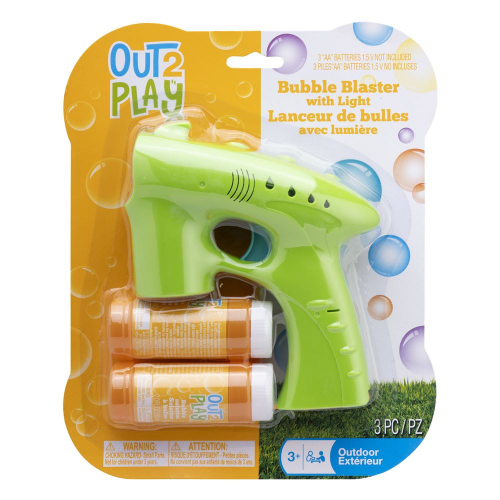 OUT to PLAY - EXTREME BUBBLE BLASTER WITH LIGHT (Case of 12)
