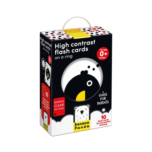 HIGH CONTRAST - FLASH CARDS on a RING (0m+) (Case of 10)