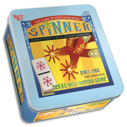 DOMINOES - SPINNER - WILD - COLOR - DLX TIN (Case of 4)