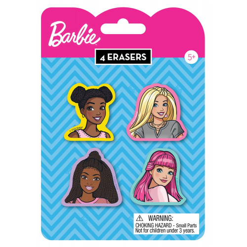 BARBIE - 4pk ERASERS (Case of 24)