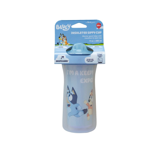 FIRST YEARS - BLUEY - INSULATED 9oz SIPPY CUP 1pk (Case of 2)