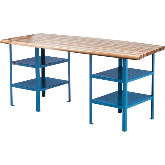 Extra Heavy-Duty Pedestal Workbench, 2500 lbs. Cap., 60" W x 30" D, 34" H
