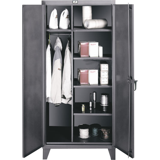 Wardrobe/Storage Cabinets, Steel, 48" W x 24" D x 72" H, Grey