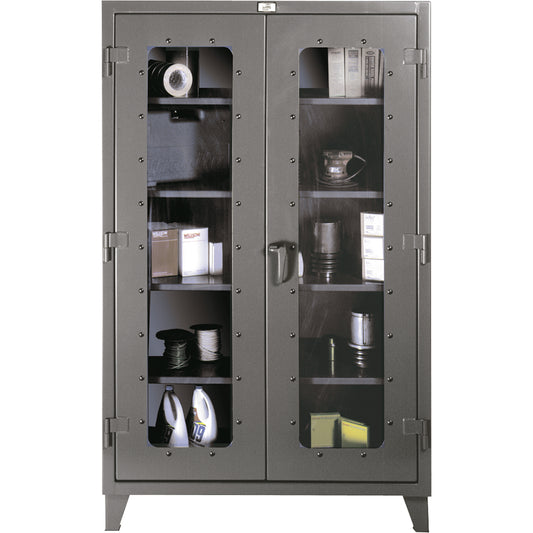 Clearview Cabinets, Steel, 4 Shelves, 60" H x 48" W x 24" D