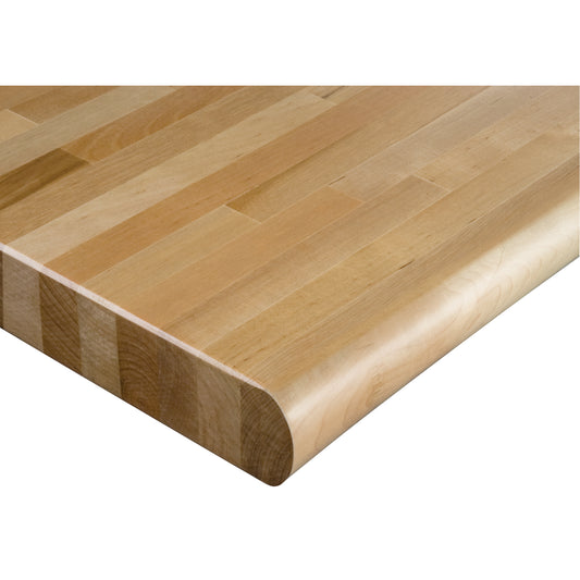 Laminated Hardwood Workbench Top, 84" W x 36" D, Bullnose Edge, 1-3/4" Thick