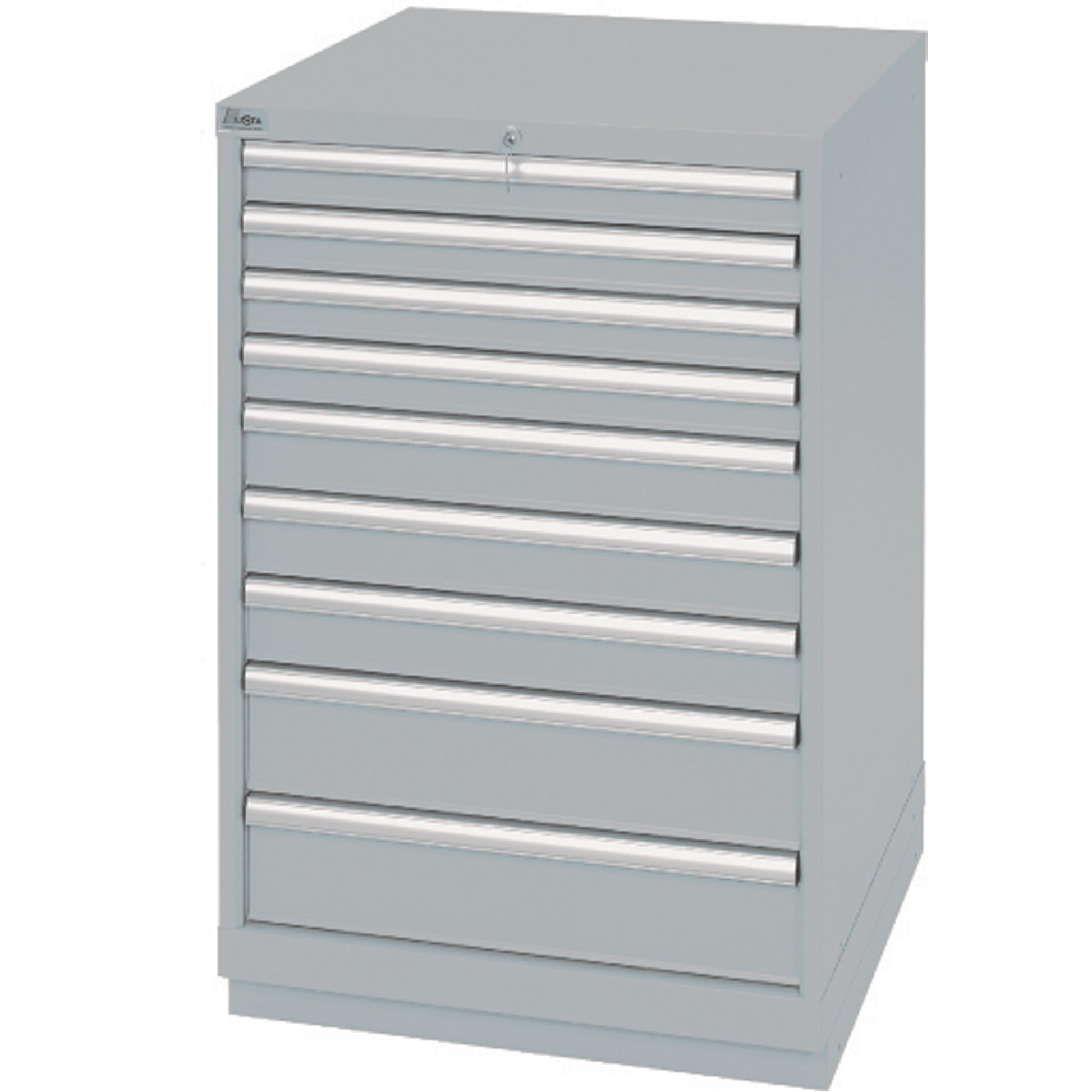 Drawer Cabinets, 9 Drawers, 28-1/4" W x 28-1/2" D x 41-3/4" H, Grey