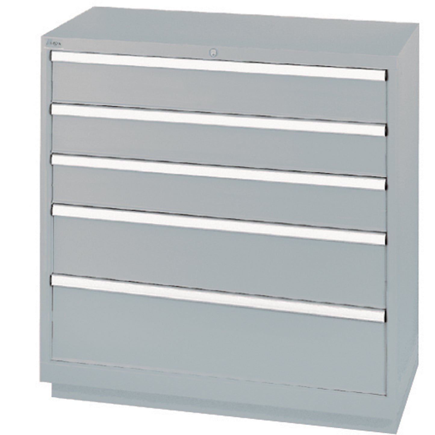 Drawer Cabinets, 5 Drawers, 40-1/4" W x 22-1/2" D x 41-3/4" H, Grey