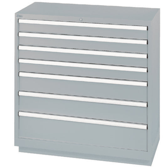 Drawer Cabinets, 7 Drawers, 40-1/4" W x 22-1/2" D x 41-3/4" H, Grey