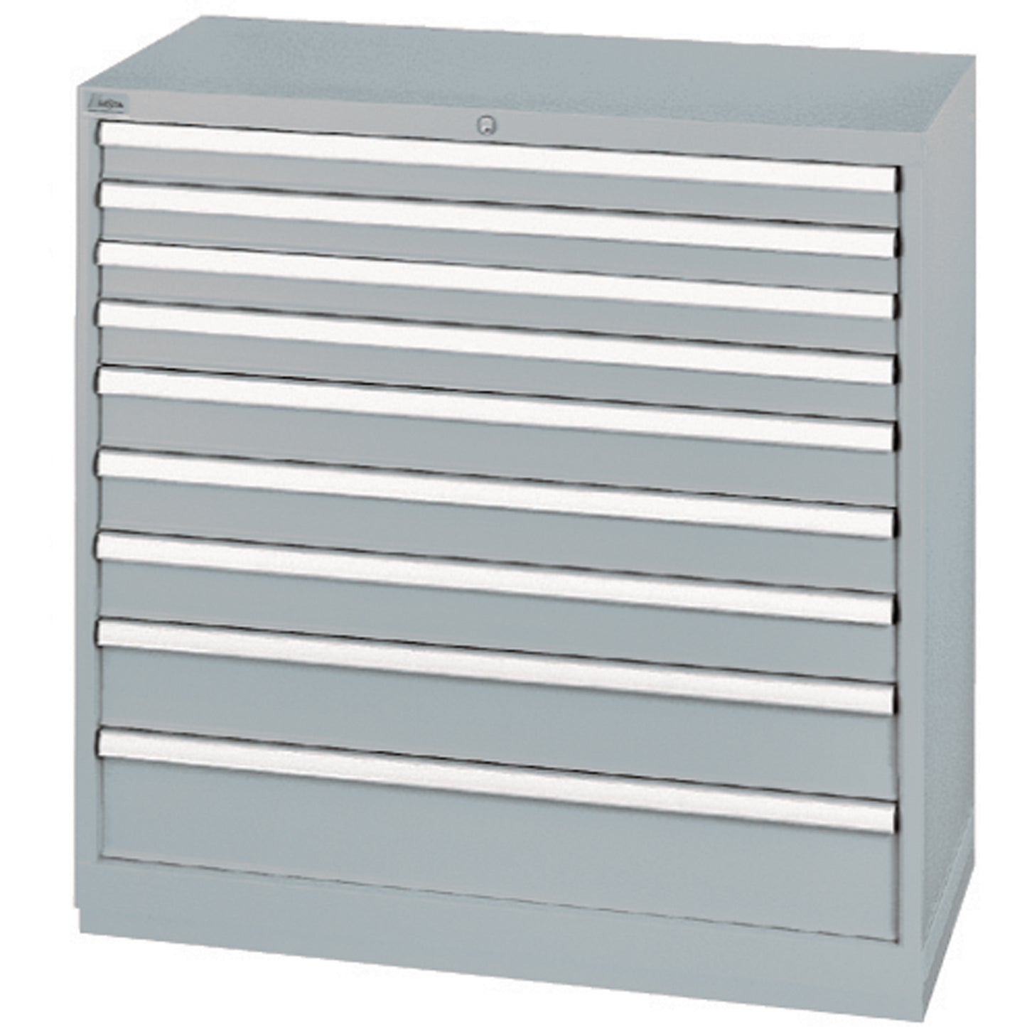 Drawer Cabinets, 9 Drawers, 40-1/4" W x 22-1/2" D x 41-3/4" H, Grey