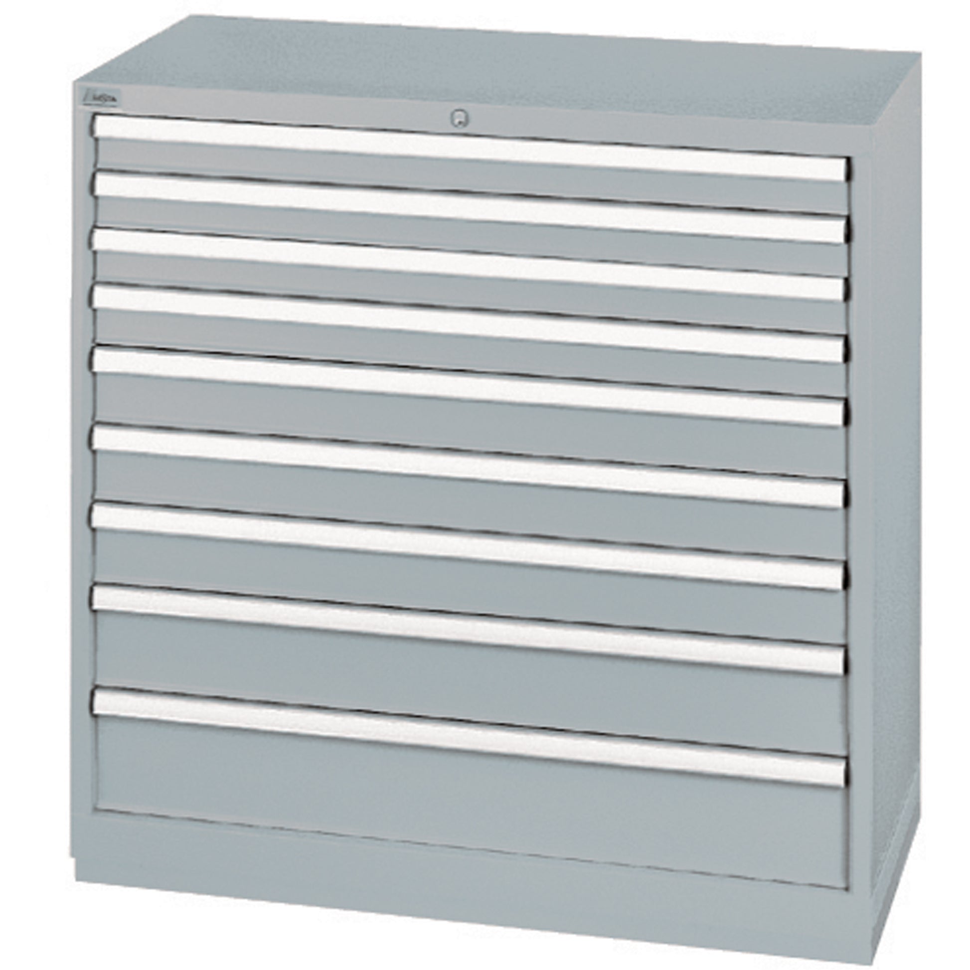 Drawer Cabinets, 9 Drawers, 40-1/4" W x 22-1/2" D x 41-3/4" H, Grey