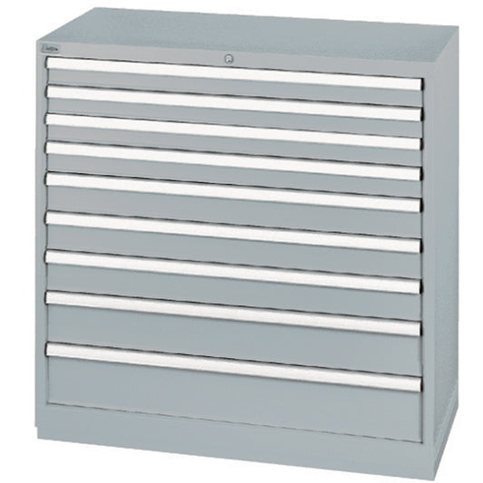 Drawer Cabinets, 9 Drawers, 40-1/4" W x 22-1/2" D x 41-3/4" H, Grey