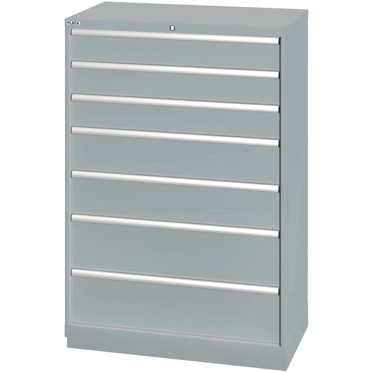 Drawer Cabinets, 7 Drawers, 40-1/4" W x 22-1/2" D x 59-1/2" H, Grey