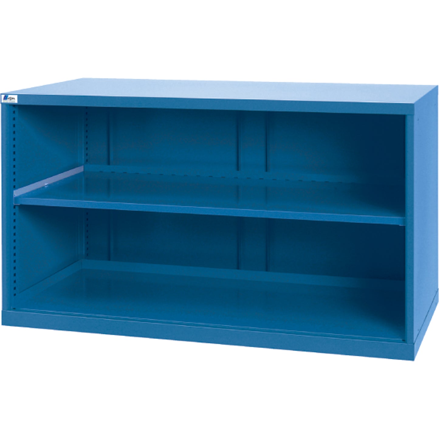 Shelf Cabinets, Steel, 33-1/2" H x 56-1/2" W x 28-1/2" D, Bright blue