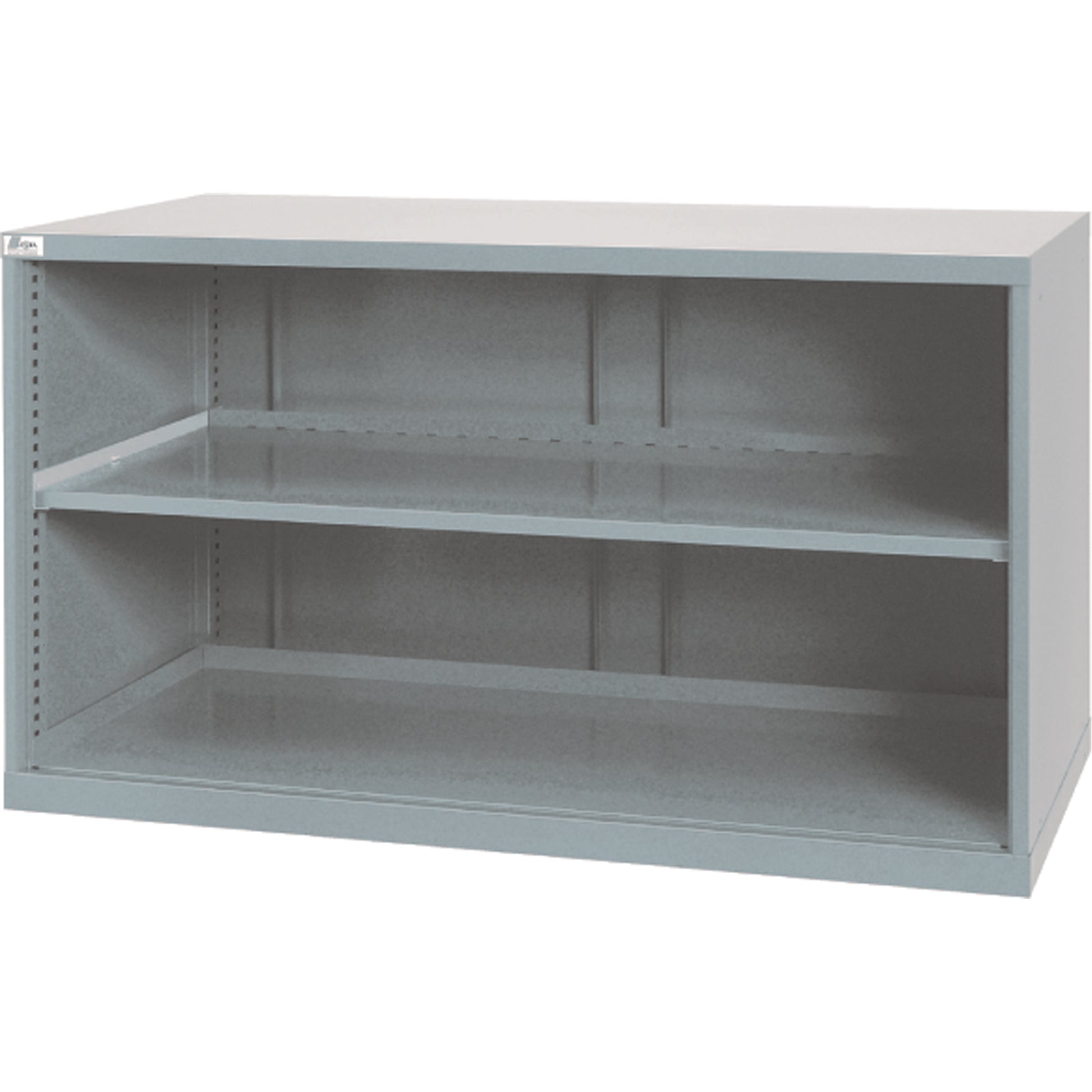 Shelf Cabinets, Steel, 33-1/2" H x 56-1/2" W x 28-1/2" D, Light Grey