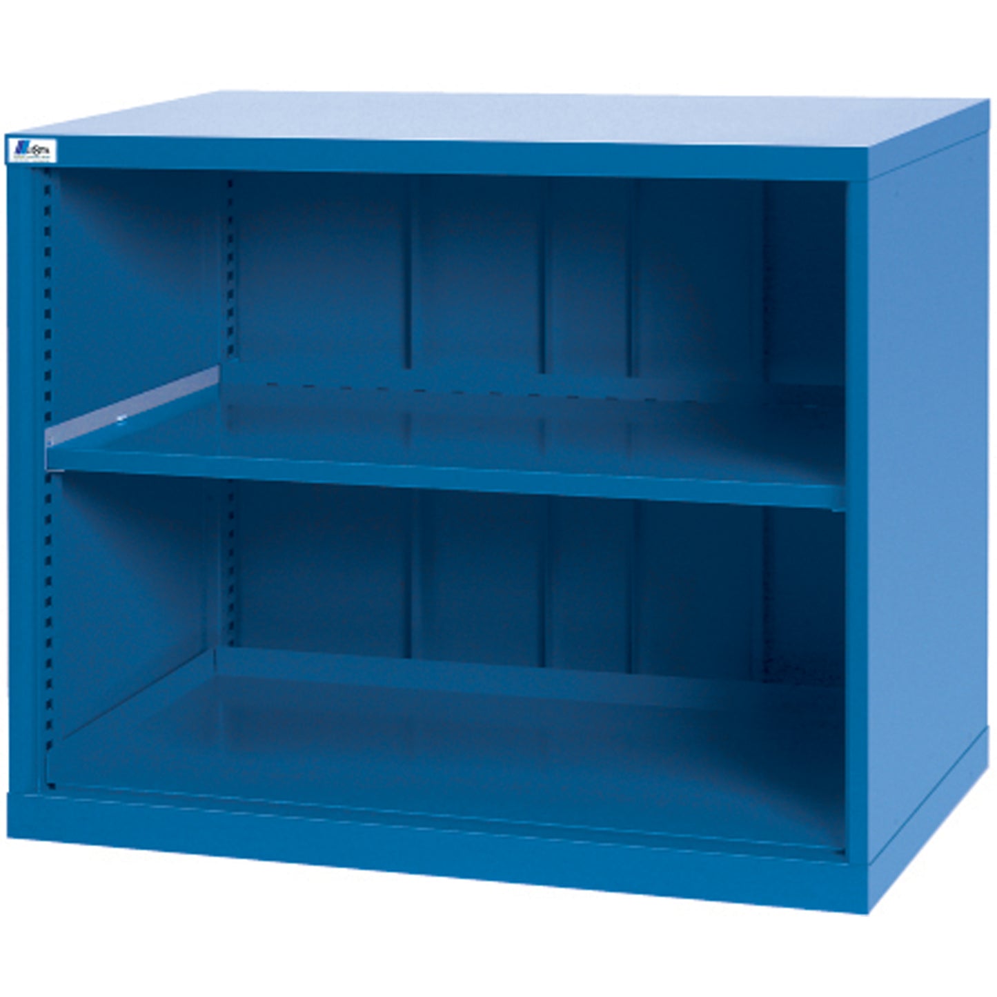 Shelf Cabinets, Steel, 33-1/2" H x 40-1/4" W x 22-1/2" D, Bright blue
