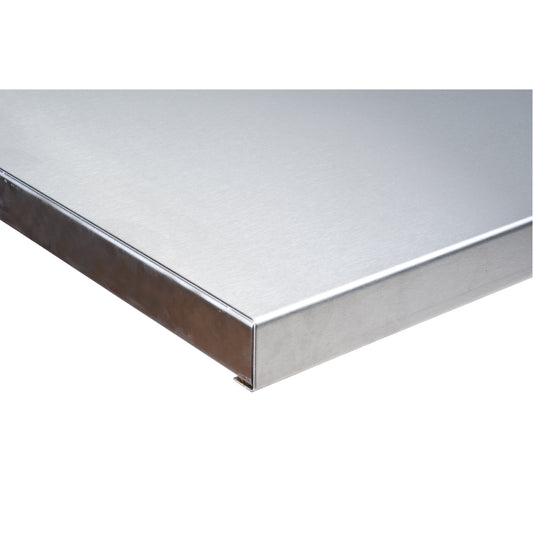 304 Stainless Steel Wood-Filled Workbench Tops, 36" D x 72" W, 1-3/4" Thick