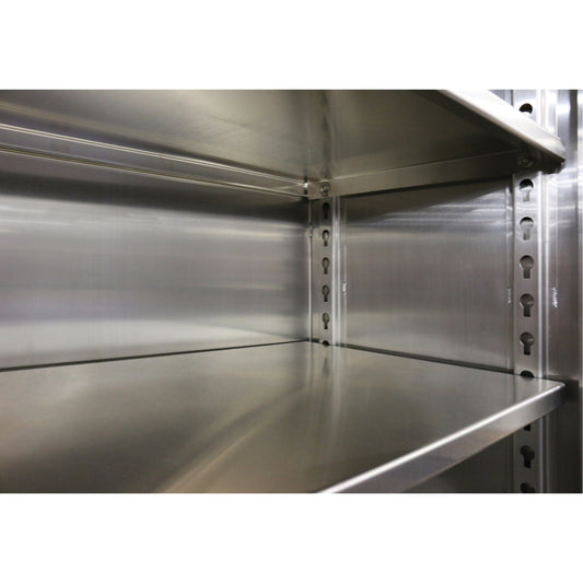 Extra Heavy-Duty Cabinet Shelf, 72" x 24", 1525 lbs. Capacity, Stainless Steel, Grey