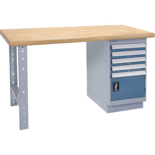 Workbench, Door w/ Drawer Combination, 2500 lbs. Cap., 60" W x 30" D, 34" H