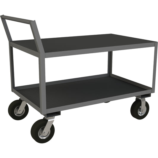 Low Profile Instrument Cart, 2 Tiers, 24-1/4" W x 51" D x 40-15/16" H, 1200 lbs. Cap.