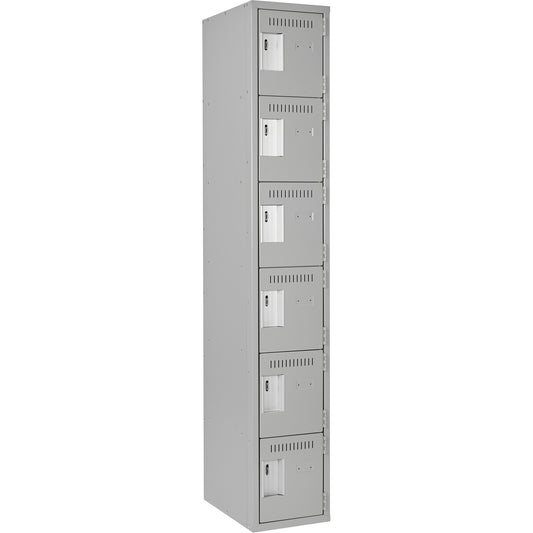 Clean-Line Lockerette, 6 -tier, 12" x 72" x 12", Steel