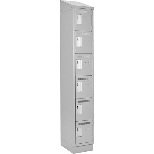 Clean-Line Lockerette, 6 -tier, 15" x 72" x 12", Steel