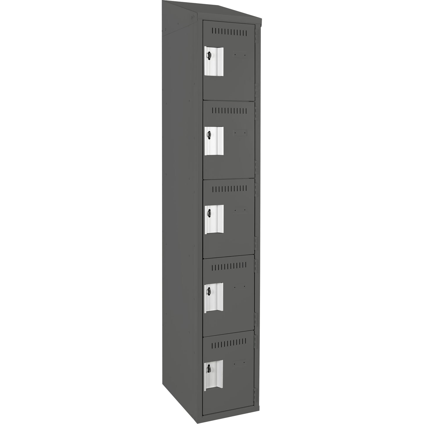 Assembled Clean Line™ Personal Effects Lockers, 5 -tier, 12" x 78" x 12", Steel