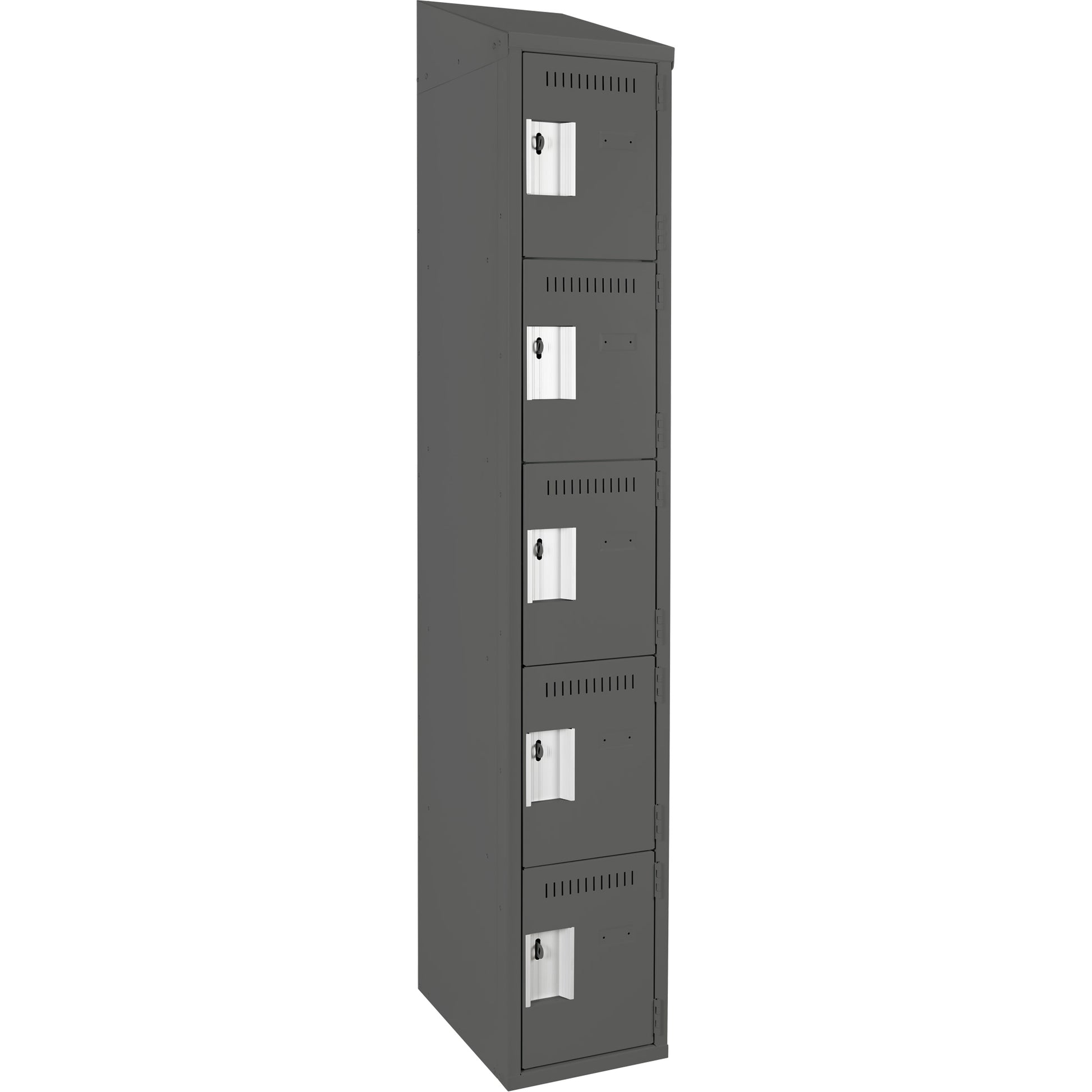 Assembled Clean Line™ Personal Effects Lockers, 5 -tier, 12" x 78" x 12", Steel