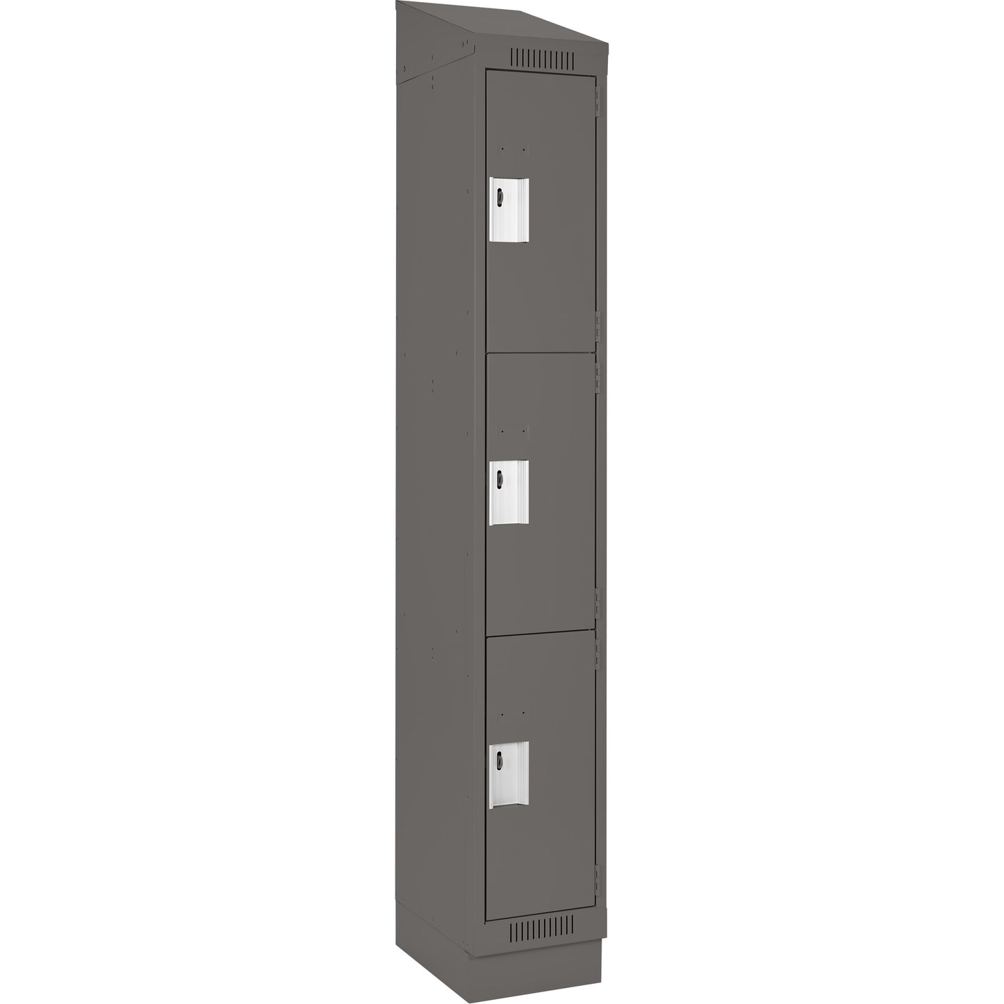 Clean-Line Lockerette, 6 -tier, Bank of 3, 15" x 72" x 12", Steel