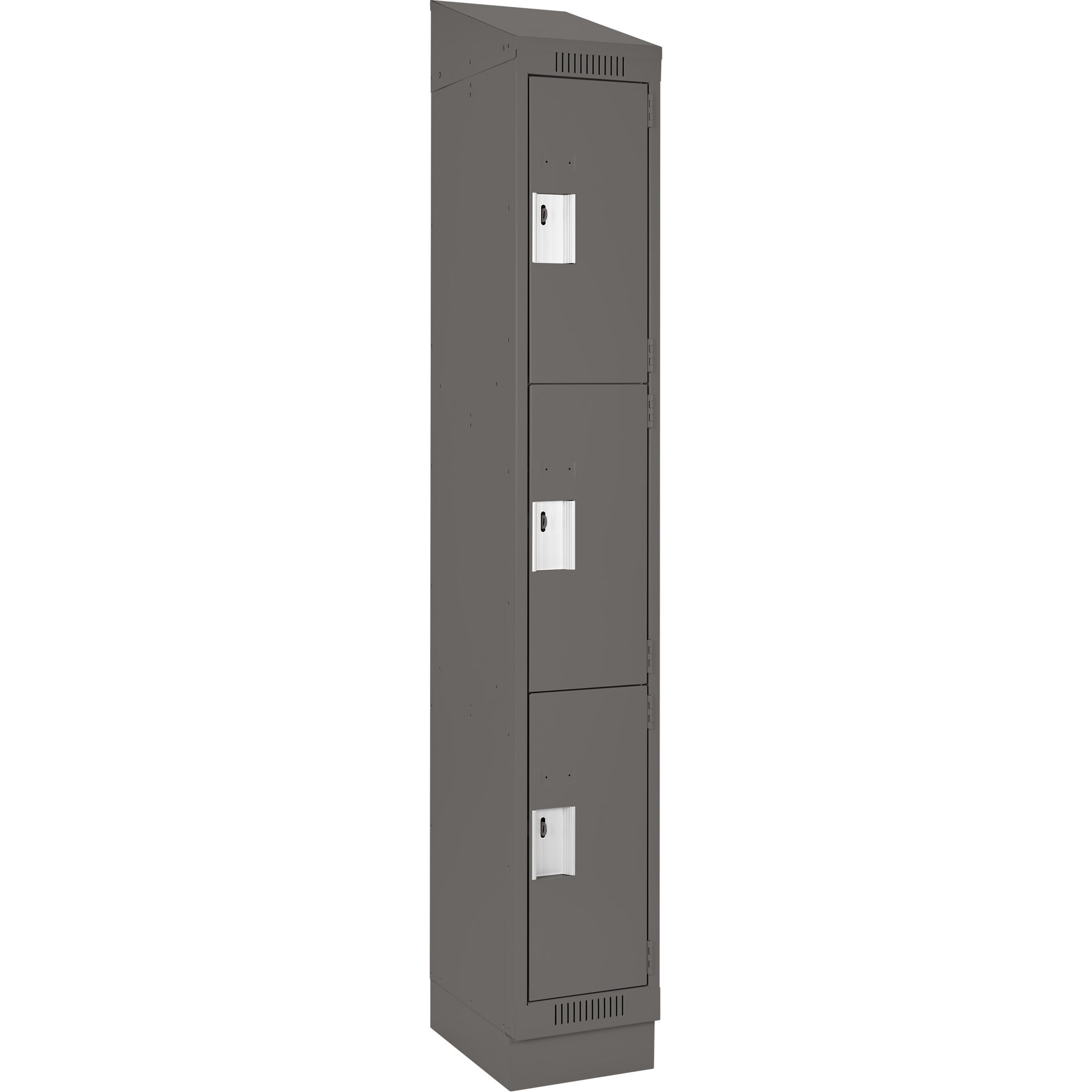 Clean-Line Lockerette, 6 -tier, Bank of 3, 15" x 72" x 12", Steel