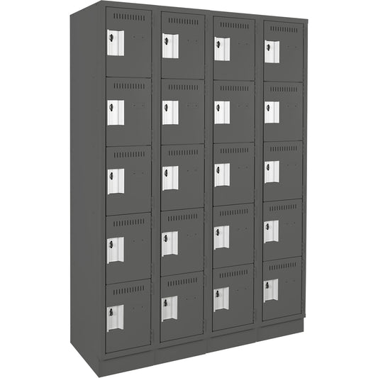 Assembled Clean Line™ Personal Effects Lockers, 5 -tier, Bank of 4, 15" x 76" x 48", Steel