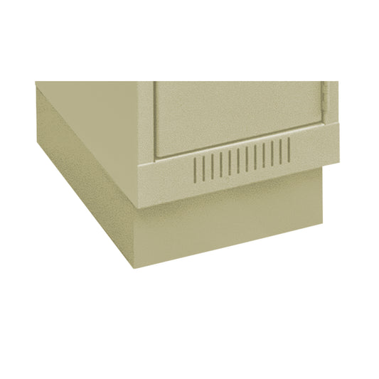 Clean Line™ Economy Lockers Recessed Base, 4 Banks, 4" H x 48" W x 18" D, Beige, Steel