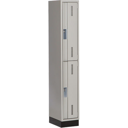 Concorde™ Heavy-Duty Lockers, 2 -tier, 12" x 18" x 76", Steel, Grey, Welded (Assembled)