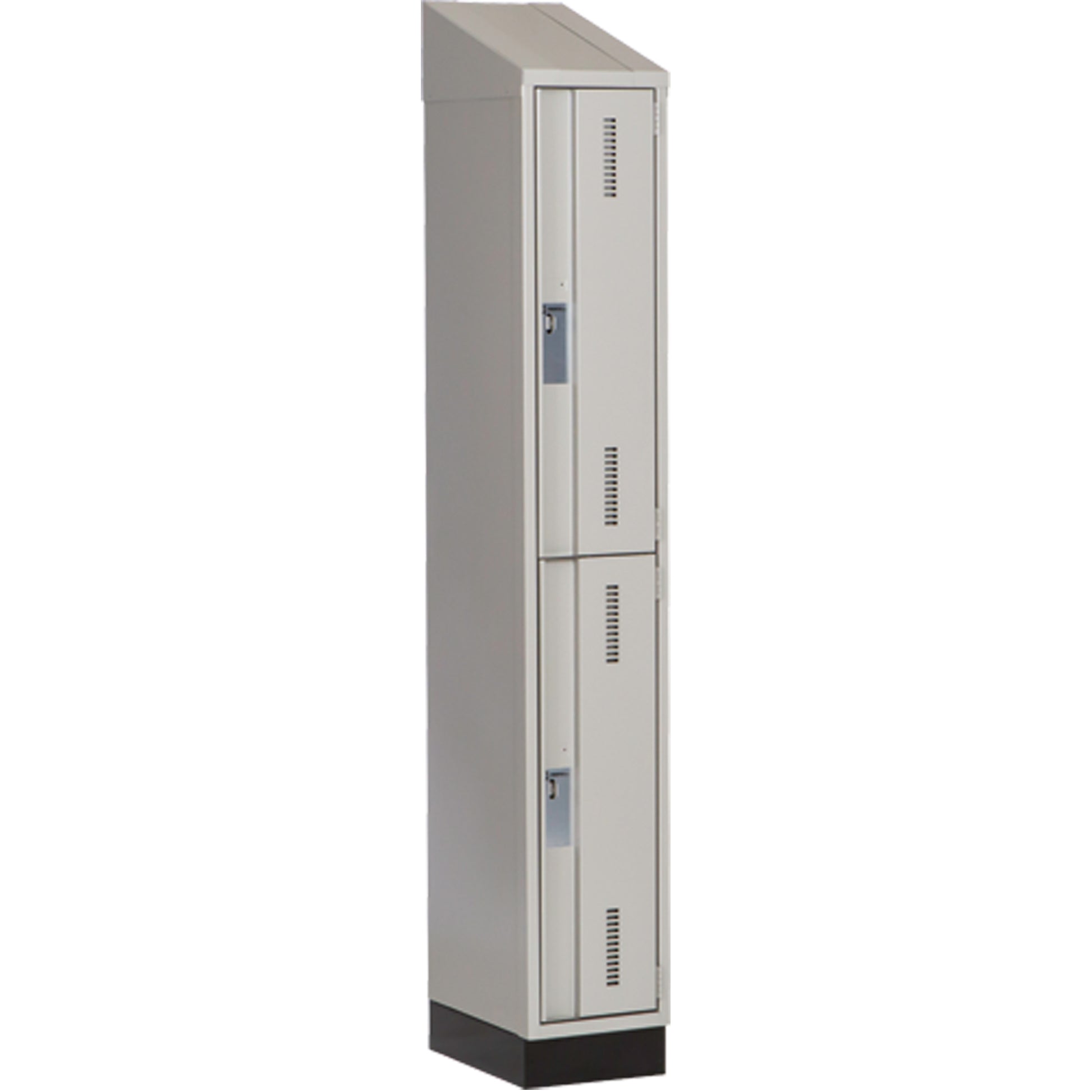 Concorde™ Heavy-Duty Lockers, 2 -tier, 12" x 18" x 82", Steel, Grey, Welded (Assembled)