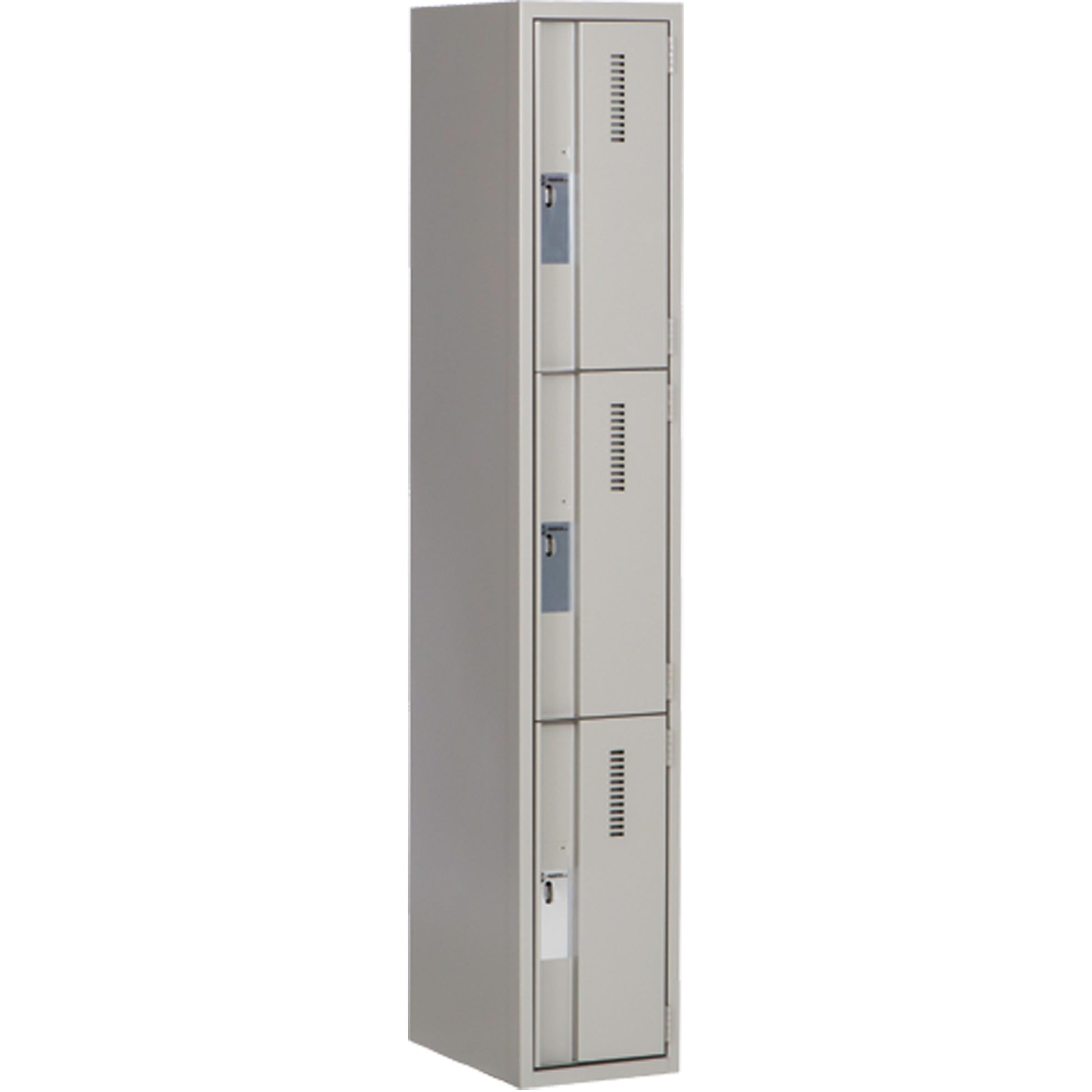 Concorde™ Heavy-Duty Lockers, 3 -tier, 12" x 18" x 72", Steel, Grey, Welded (Assembled)