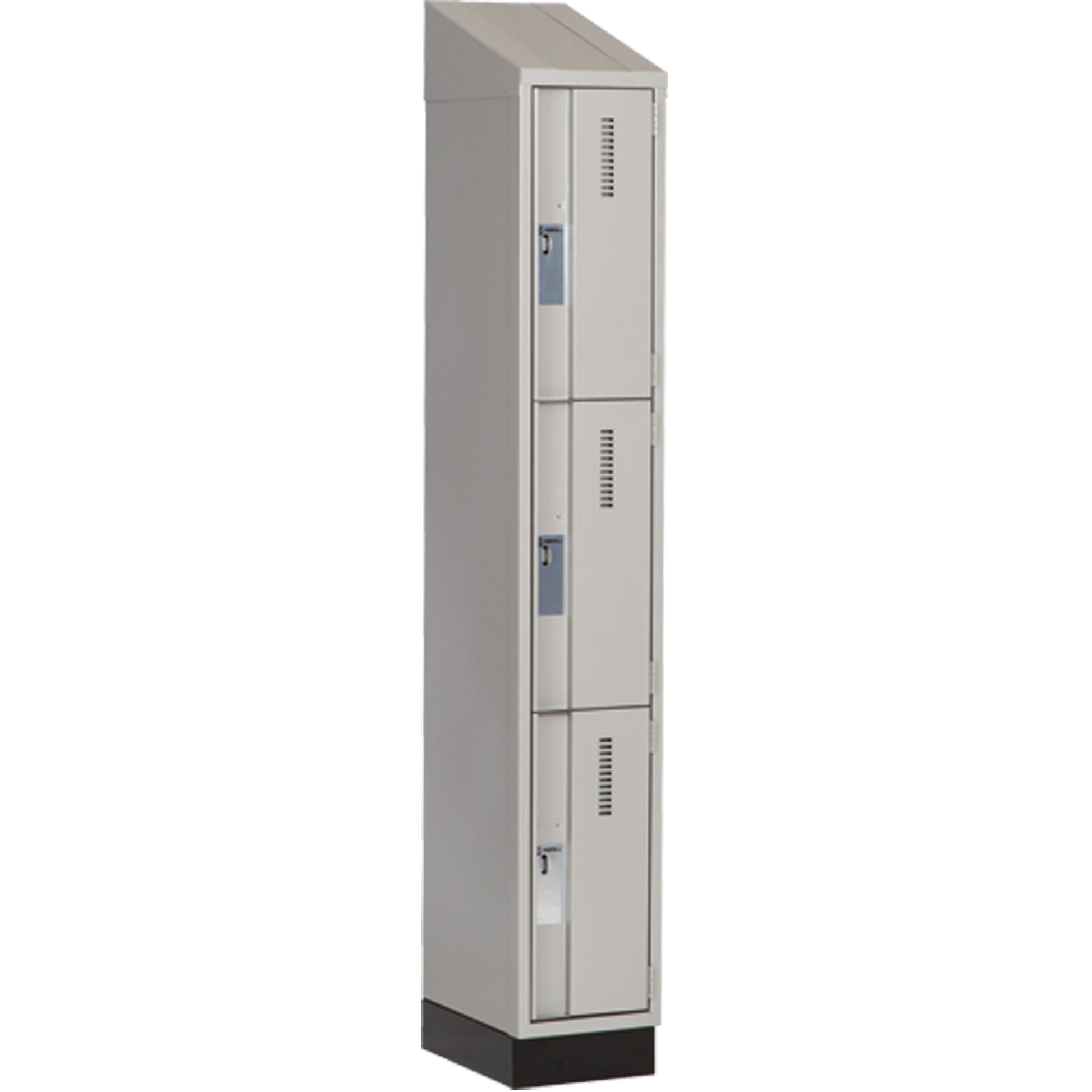 Concorde™ Heavy-Duty Lockers, 3 -tier, 12" x 18" x 82", Steel, Grey, Welded (Assembled)