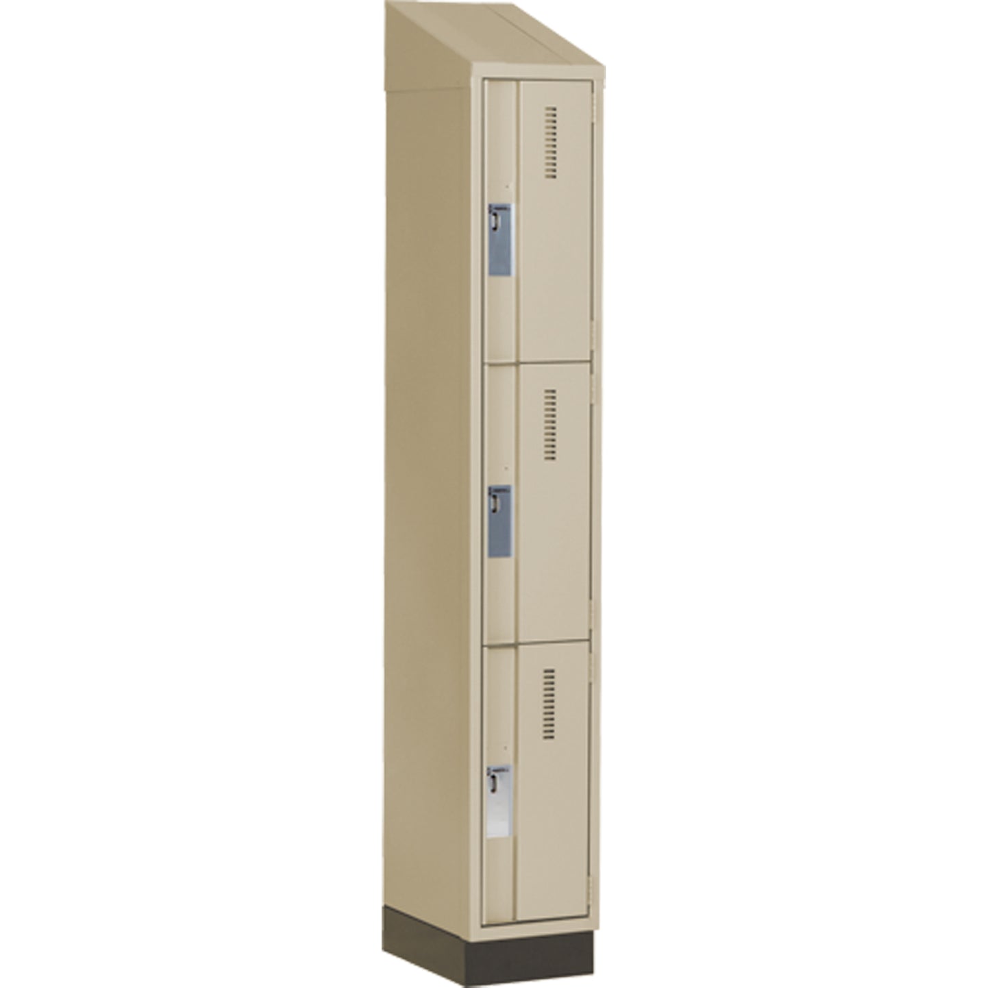 Concorde™ Heavy-Duty Lockers, 3 -tier, 12" x 18" x 82", Steel, Beige, Welded (Assembled)